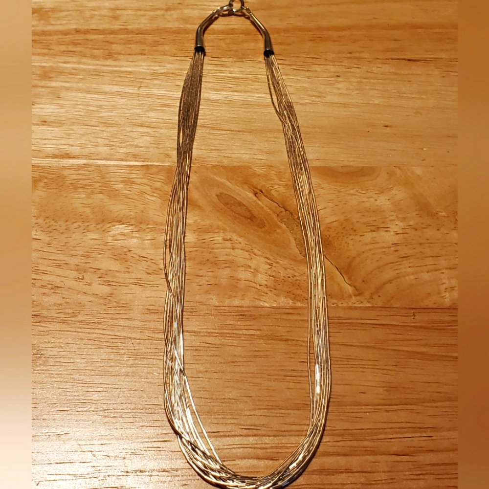 Beautiful sterling liquid silver necklace